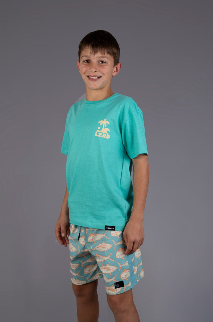 Alley - Teen Boys Tee Lizzard apparel Pool Blue / 6/7