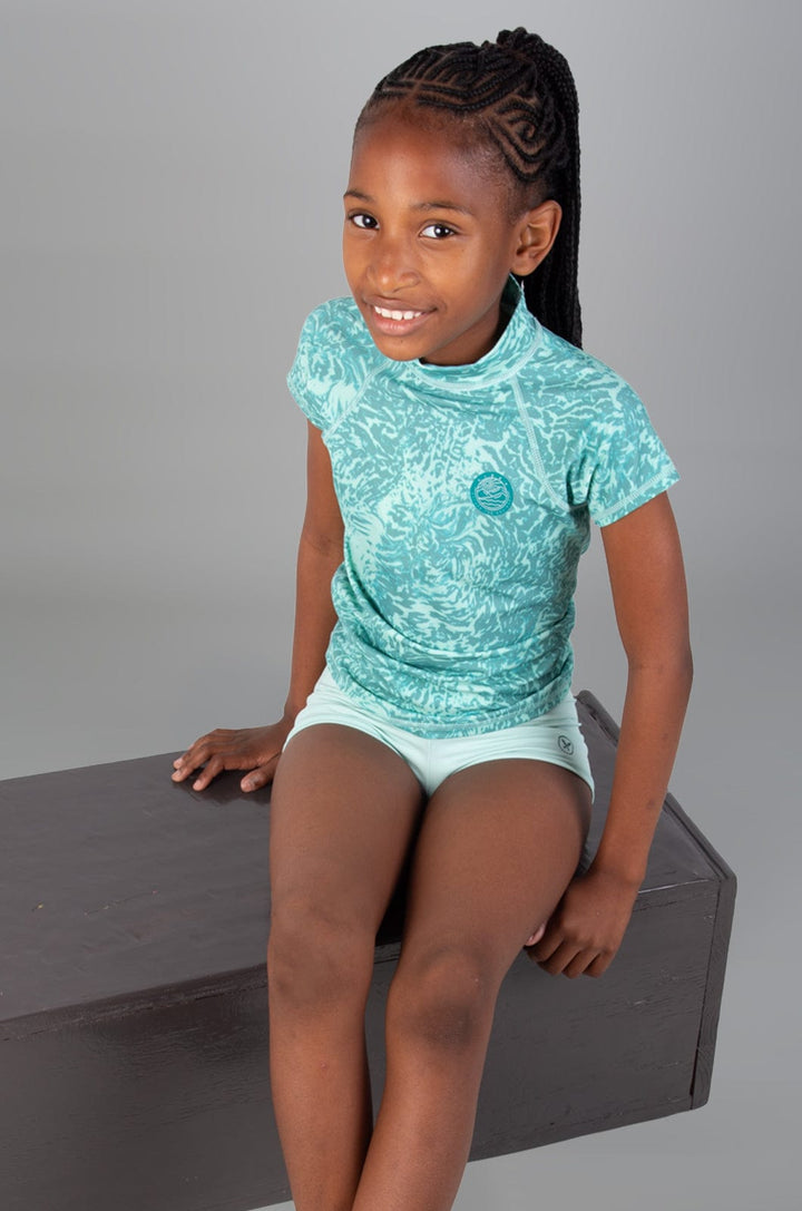 Allyma - Teen Girls S/S Rashie Lizzard swimwear lycra