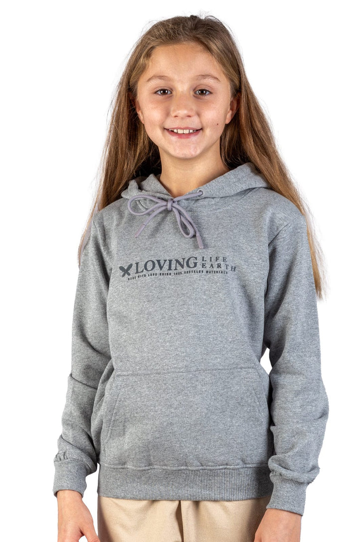 Alvia - Teen Girls Hooded Pullover Lizzard apparel Charcoal / 6/7