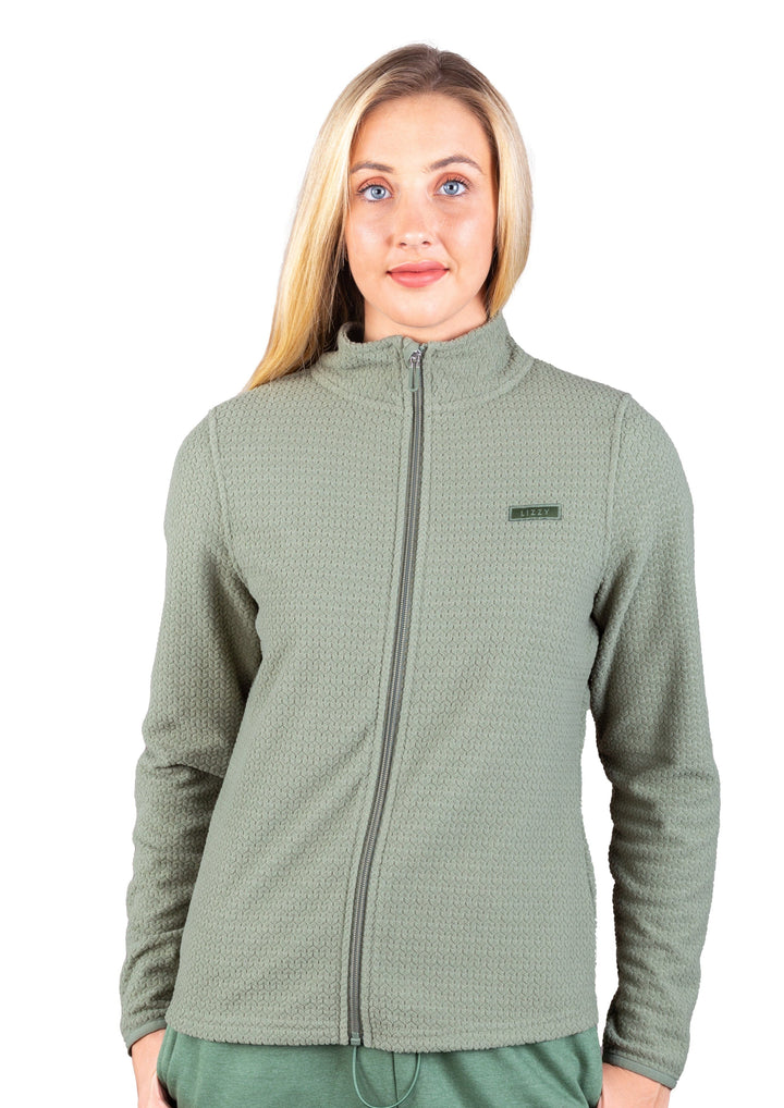 Anahera - Ladies Zip Thru Lizzard apparel Olive / XS