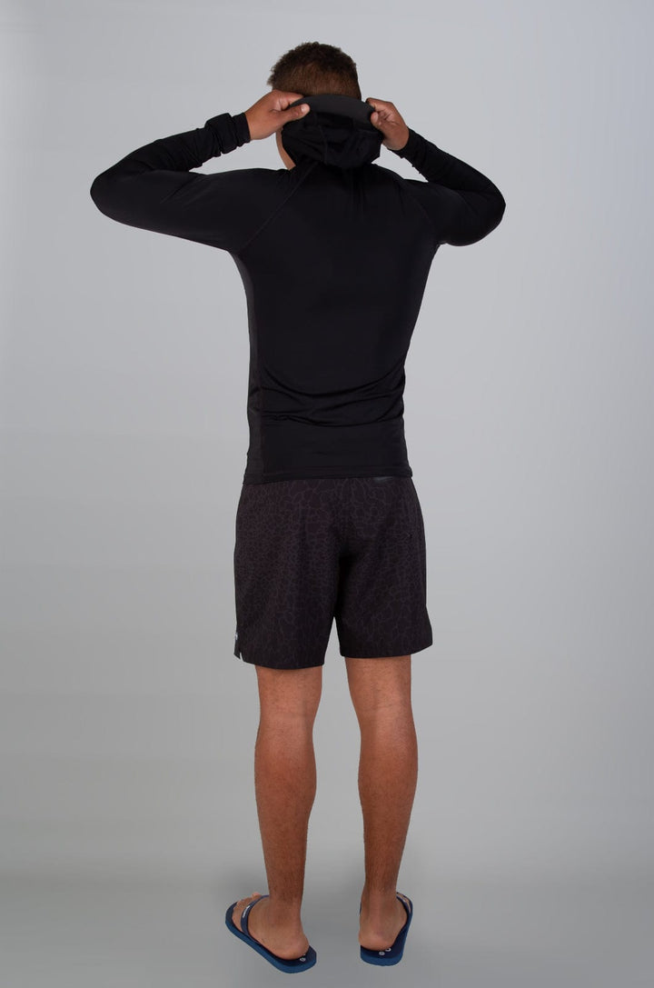 Arctico - Mens L/S Hooded Rashie Lizzard swimwear lycra
