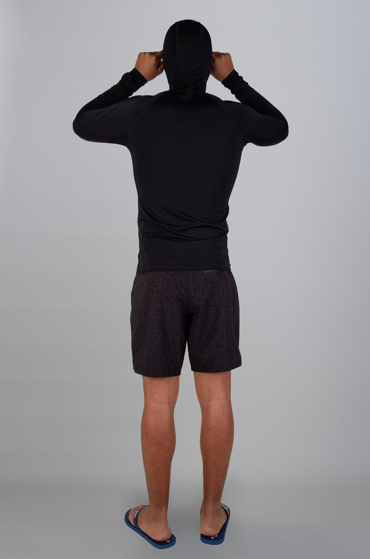 Arctico - Mens L/S Hooded Rashie Lizzard swimwear lycra