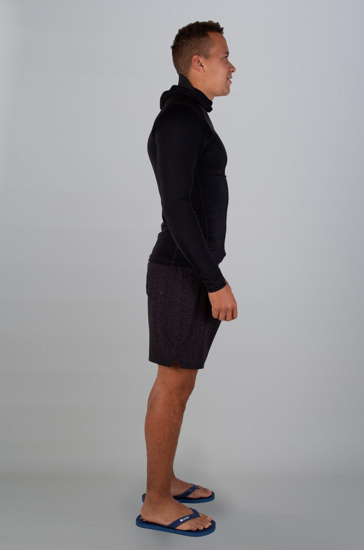 Arctico - Mens L/S Hooded Rashie Lizzard swimwear lycra