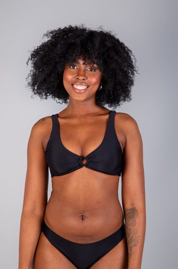 Ariah - Ladies Bikini Top Lizzard swimwear Black / 28/4