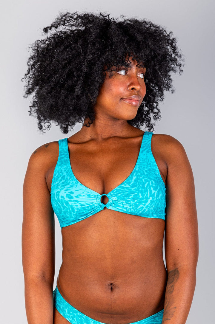Ariah - Ladies Bikini Top Lizzard swimwear Aqua Swirl / 28/4