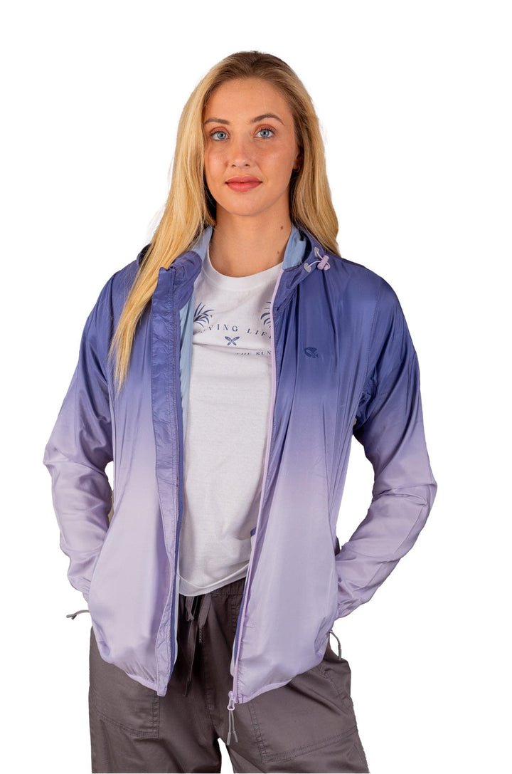 Aura 24 - Ladies  Zip-Thru Lizzard apparel Lavender Ombre / XS