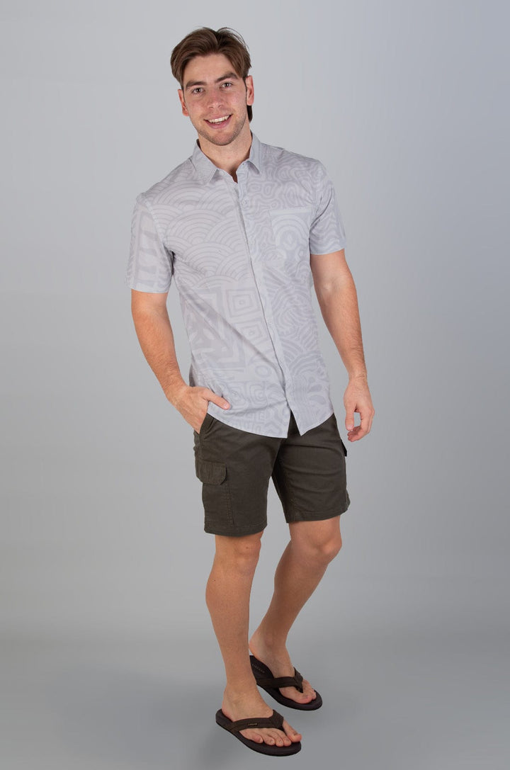 Biota - Mens Button Up Lizzard apparel