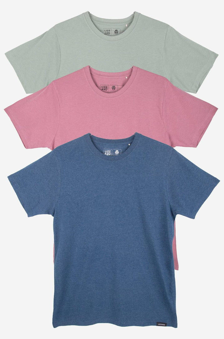 Blanc 3- Mens Three Pack Lizzard apparel Light Pink/Ice Green/Dark Blue / XS