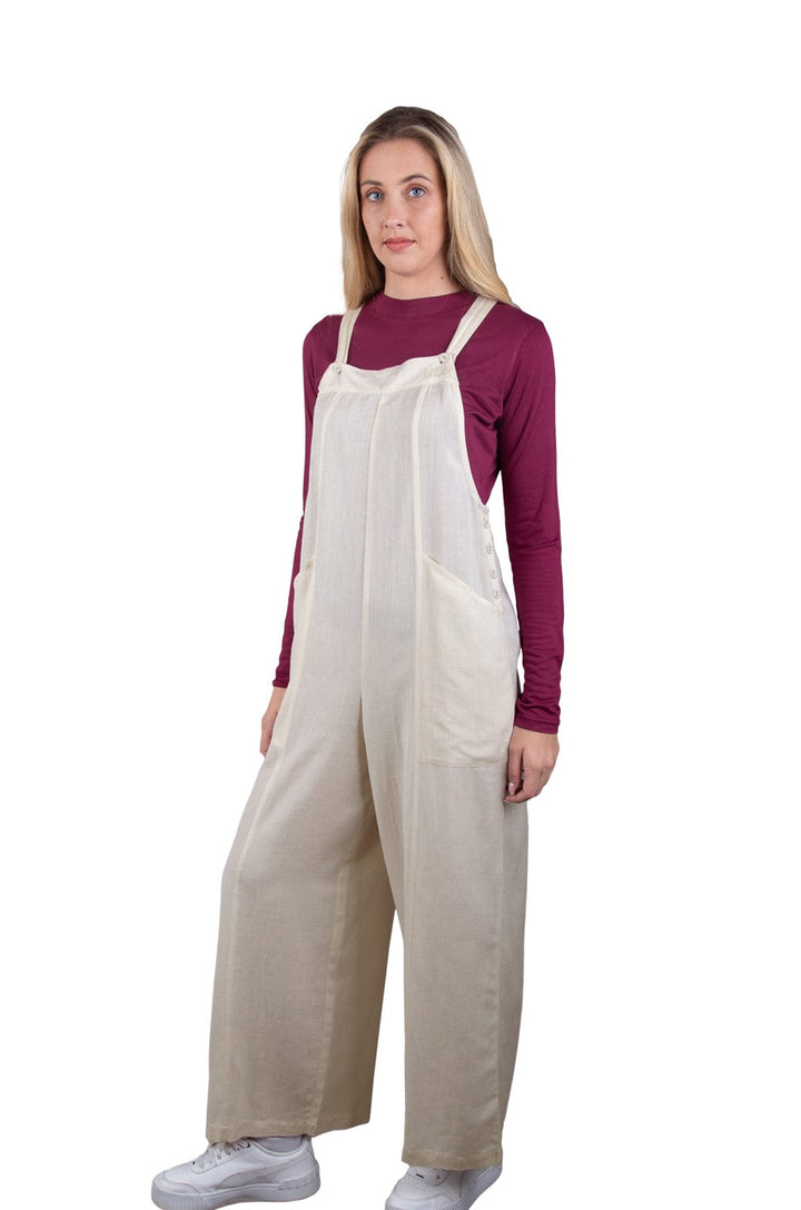 Boardwalk - Ladies Styled Jumpsuit Lizzard apparel Oat Milk / S