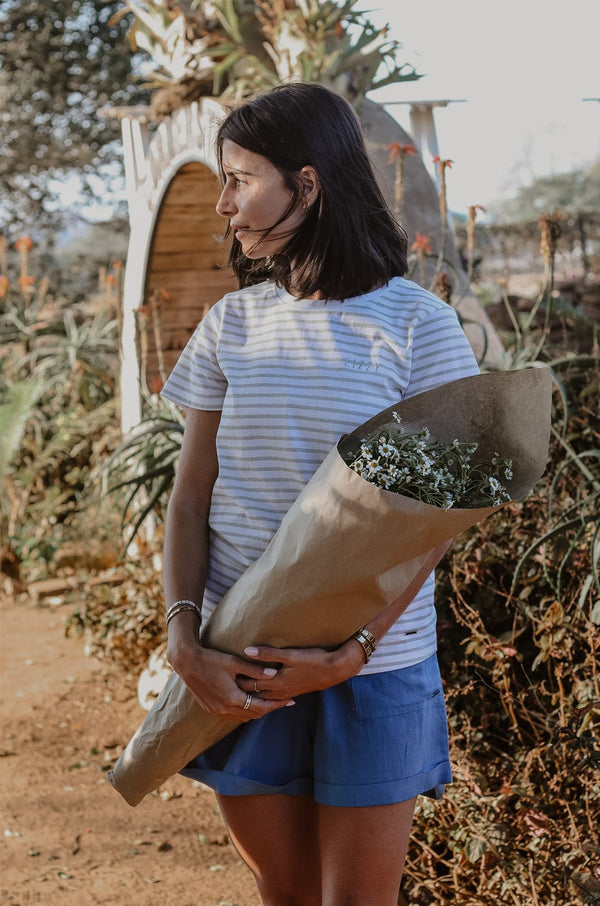 Capitula - Ladies S/S Tee Lizzard apparel Stripe / M