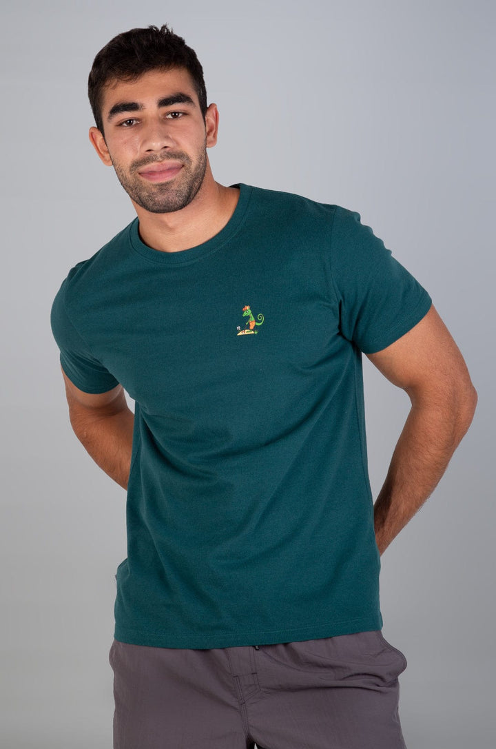 Charlus - Mens S/S Tee Lizzard apparel Teal / XS
