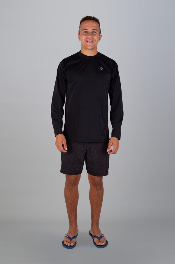 Convex - Mens L/S Rashie Lizzard swimwear lycra Black / S