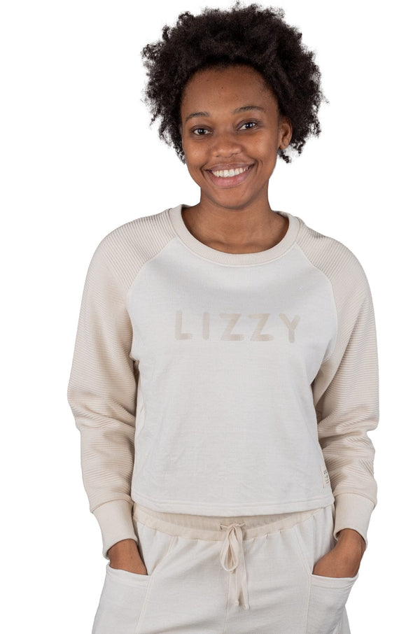 Cordelina - Ladies L/S Crew Neck Lizzard apparel Oat Milk / XS