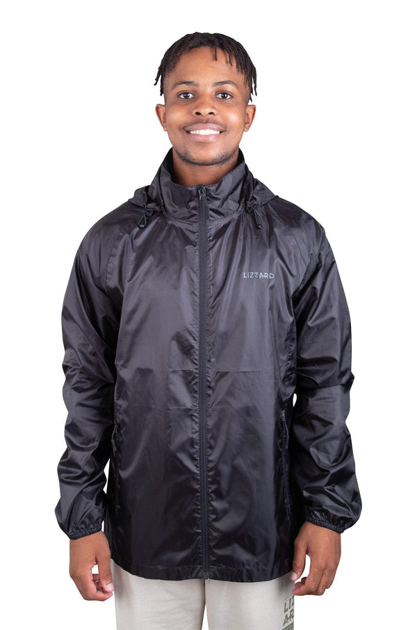 Deveron- Mens Hooded Zip Thru Lizzard apparel Black / XS