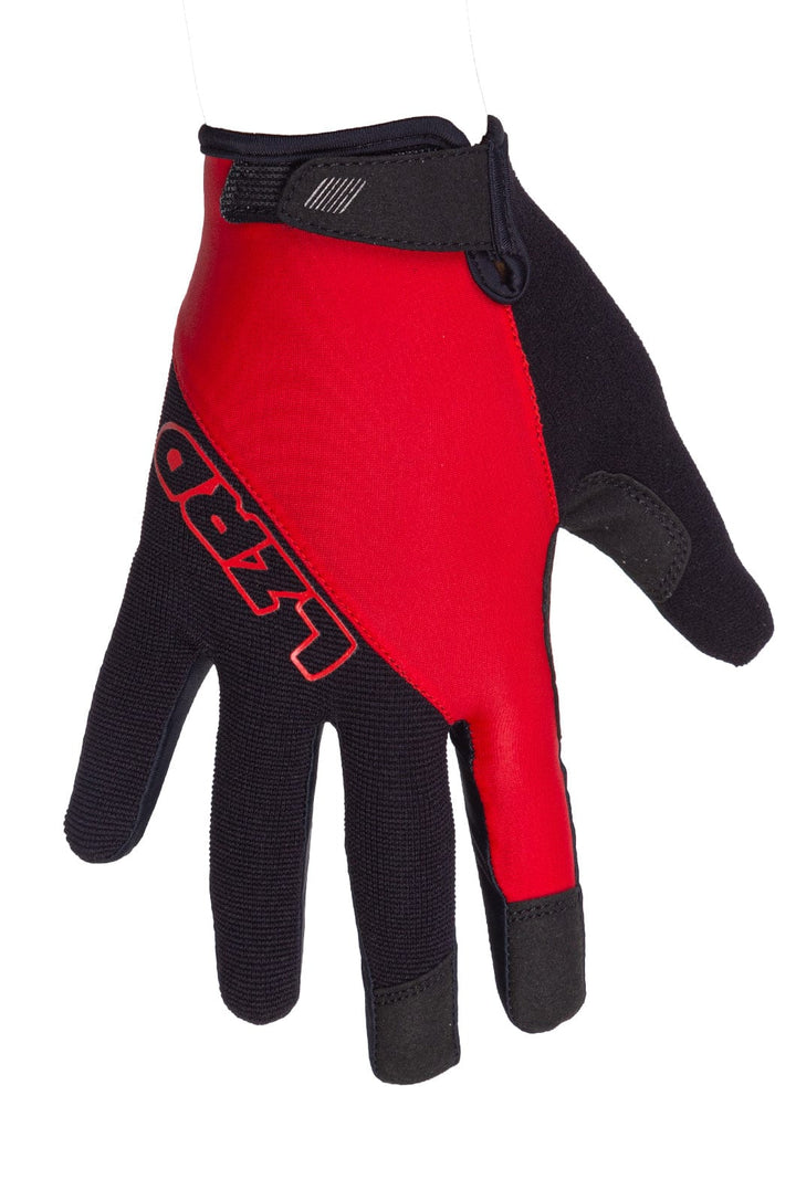 Duppy - Long Finger Glove Lizzard bike Black/Red / S