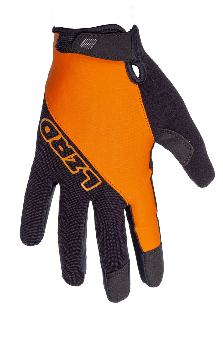 Duppy - Long Finger Glove Lizzard bike Black/Orange / S