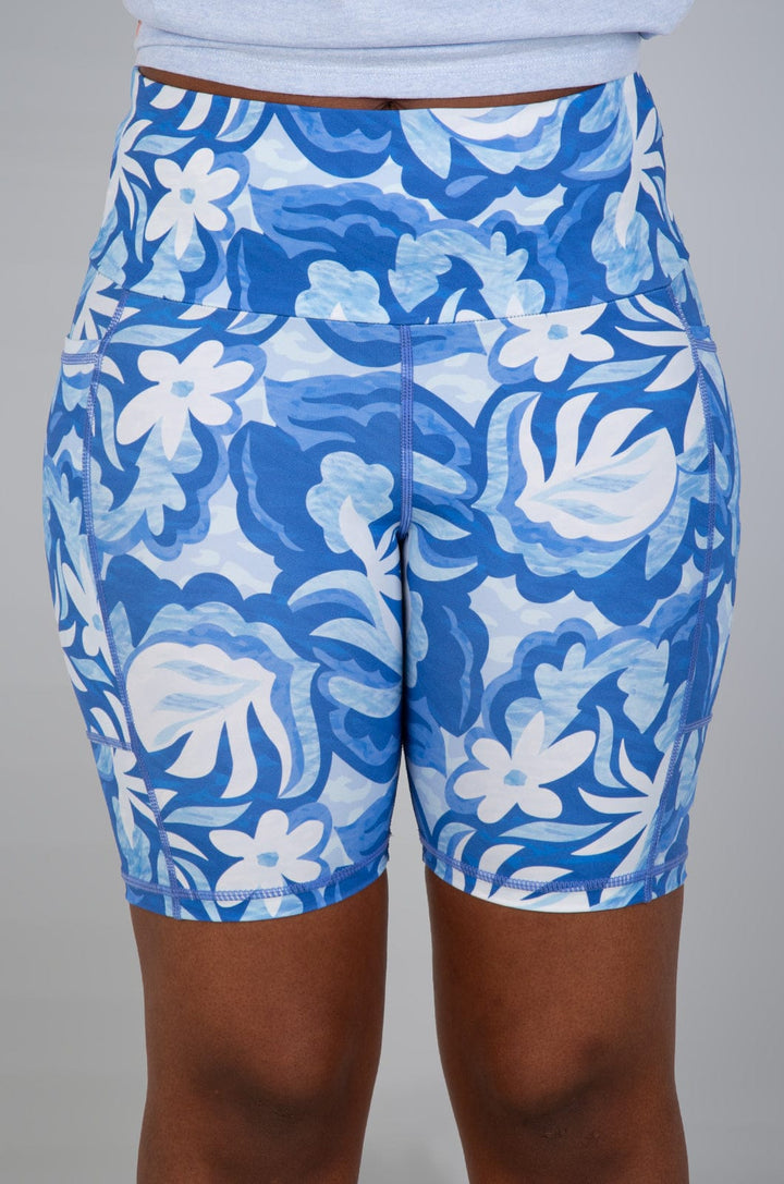 Ecua - Ladies Short Legging Lizzard swimwear lycra Shaded Tropics / XS