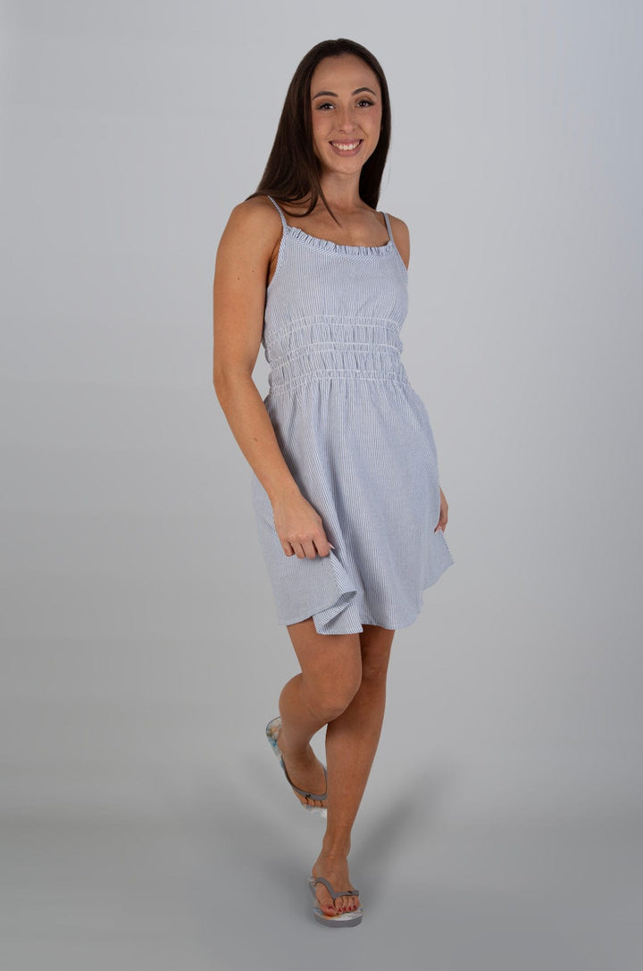 Eeden - Ladies Styled  Dress Lizzard apparel Blue Stripe / S