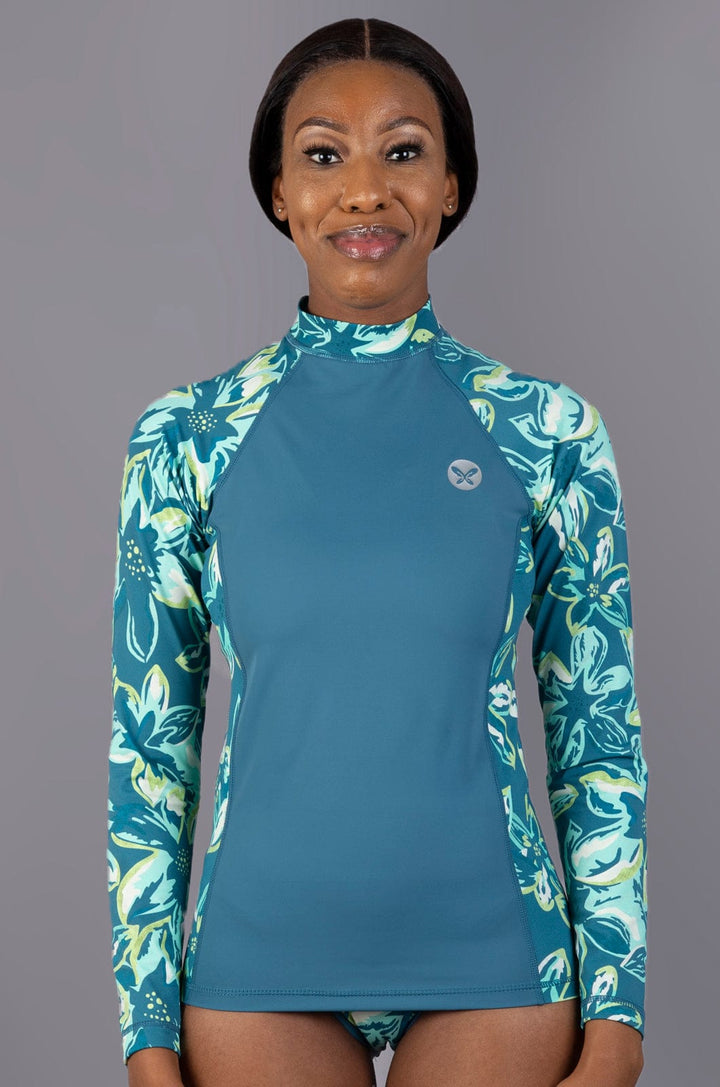 Elio - Ladies L/S Rashie Lizzard swimwear lycra