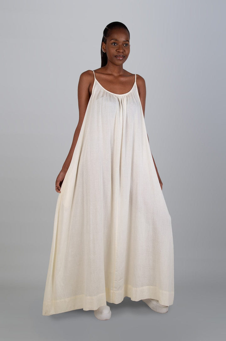 Elladora - Ladies Styled Dress Lizzard apparel Ecru / S