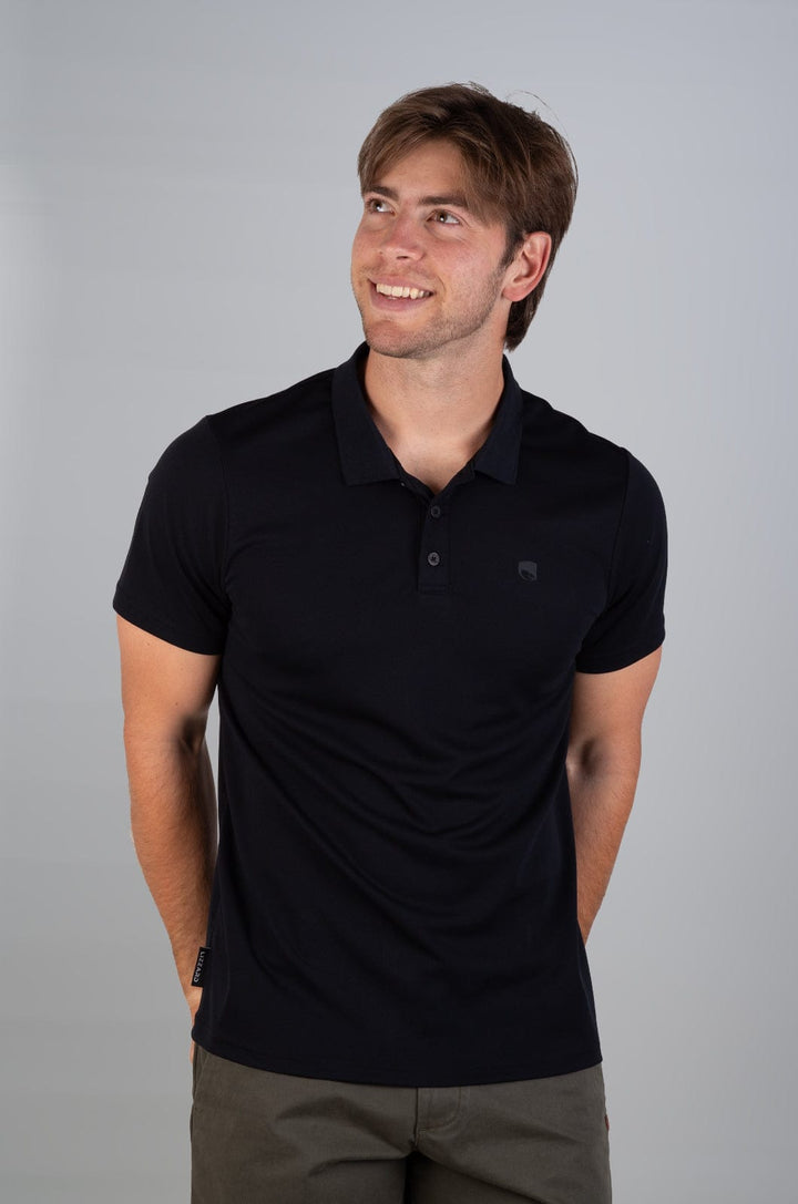Faebel - Mens S/S Polo Lizzard apparel Black / S