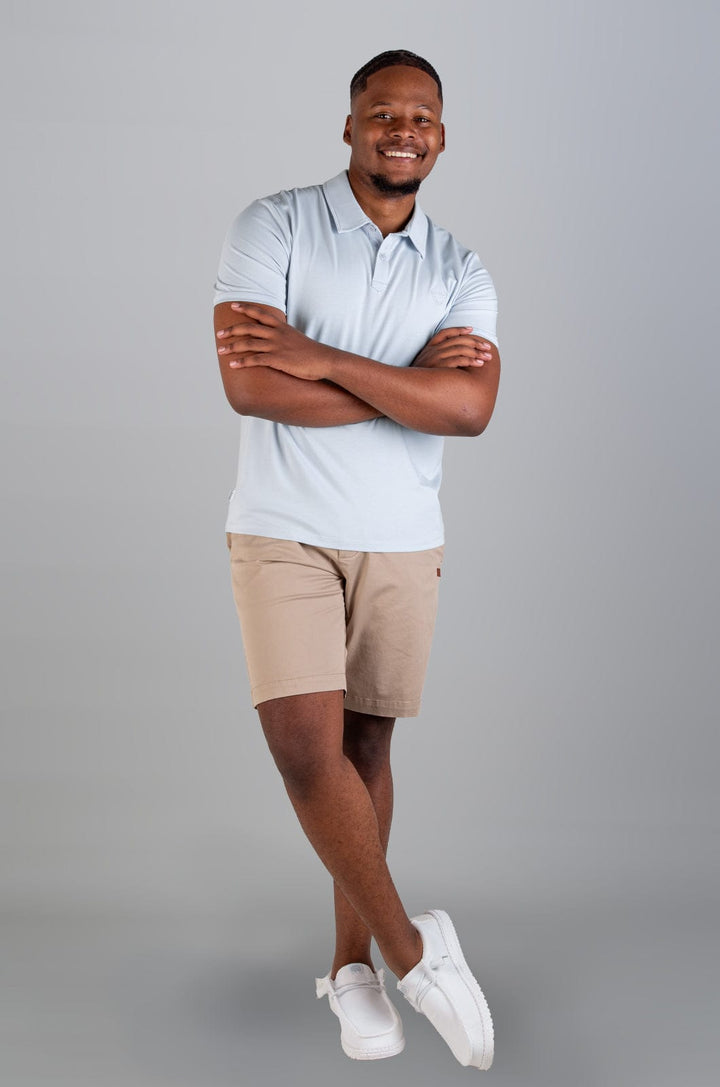 Fineas - Mens S/S Polo Lizzard apparel Pastel Blue / S