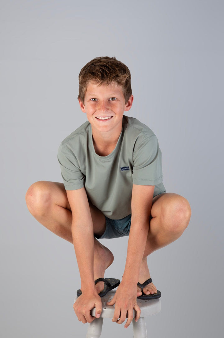 Fraust -  Teen Boys S/S Rashie Lizzard swimwear lycra