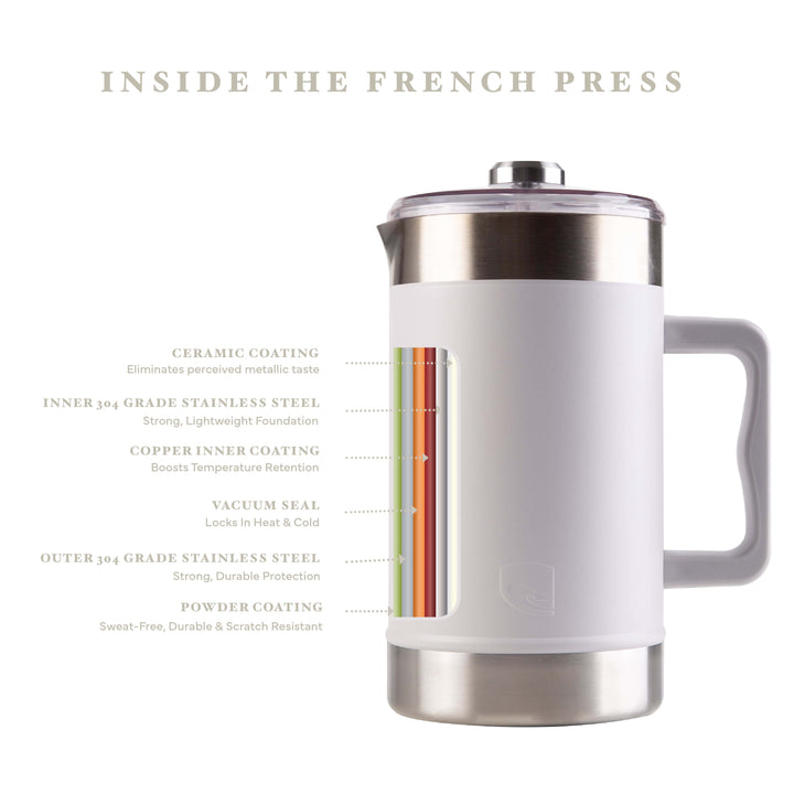 French Press 1.6L Lead Free Lizzard flask