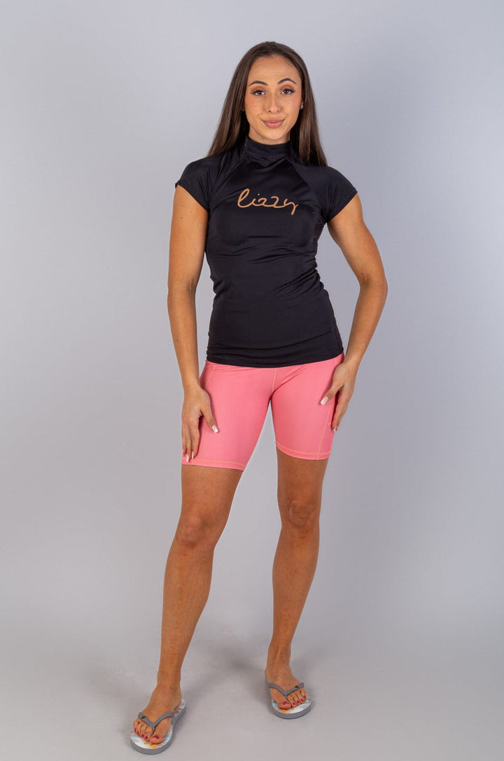 Guiana - Ladies S/S Rashies Lizzard swimwear lycra