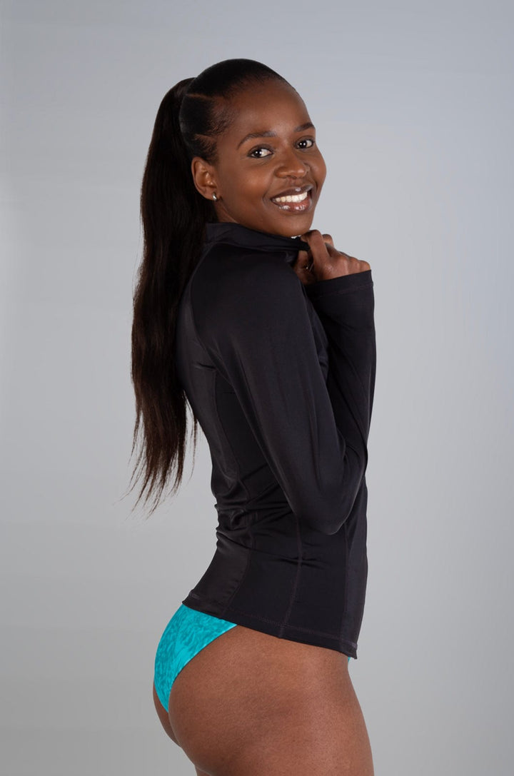 Harpy - Ladies L/S Zip Rashies Lizzard swimwear lycra