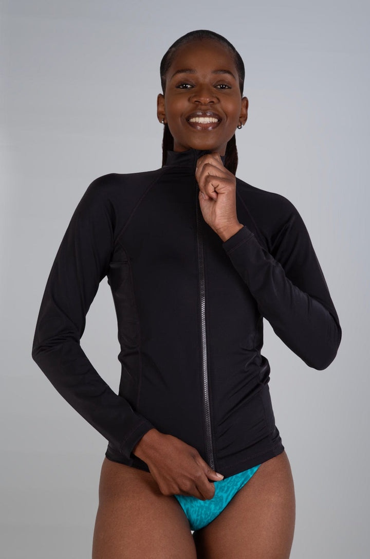 Harpy - Ladies L/S Zip Rashies Lizzard swimwear lycra