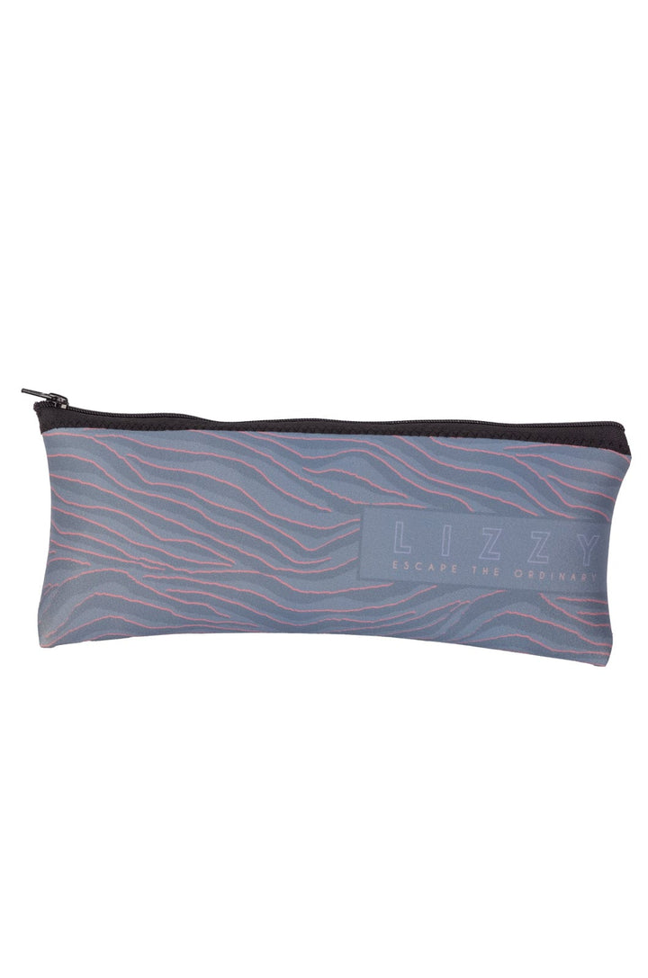 Hydroxy - Pencil Case Neoprene Lizzard accessories Blue Zebra Stripe / One Size