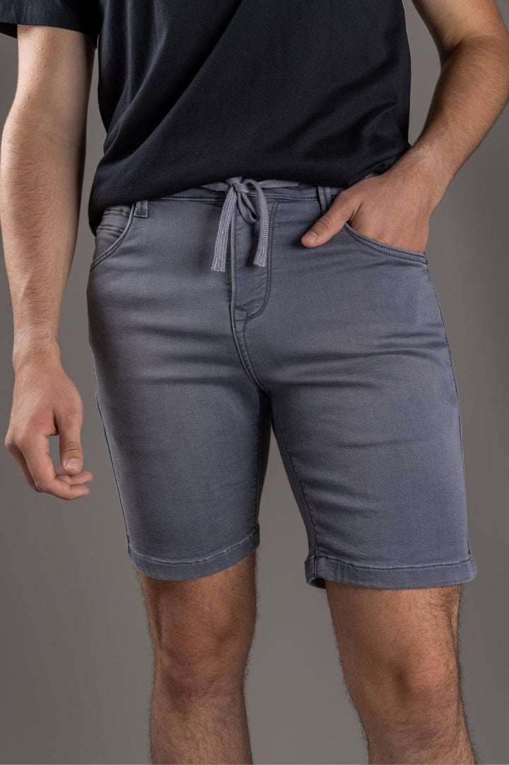 Hylton - Mens Denim Short Lizzard apparel Grey Denim / XS