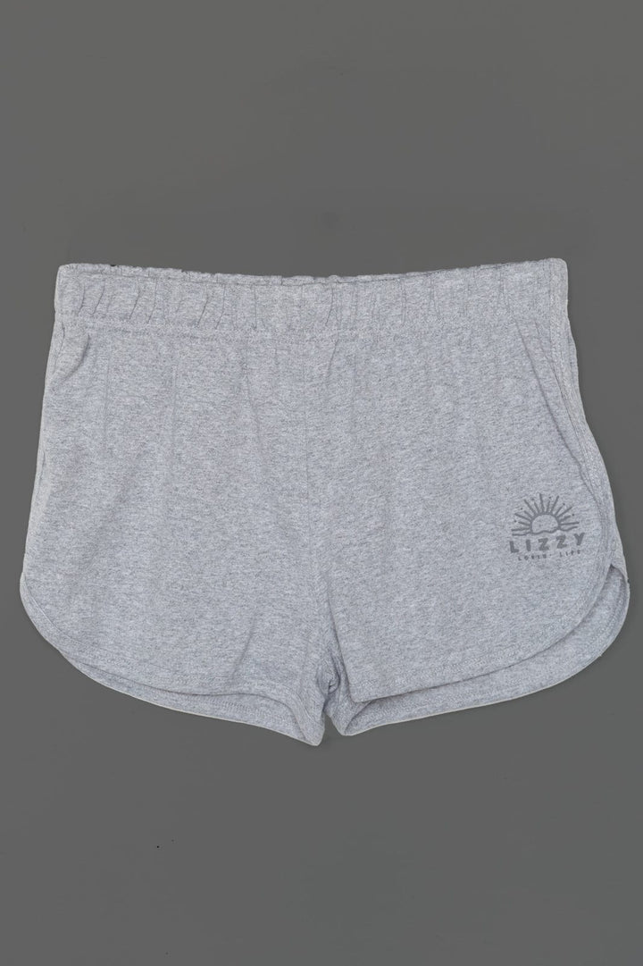 Iota - Teen Girls Short Lizzard apparel Grey Melange / 6/7