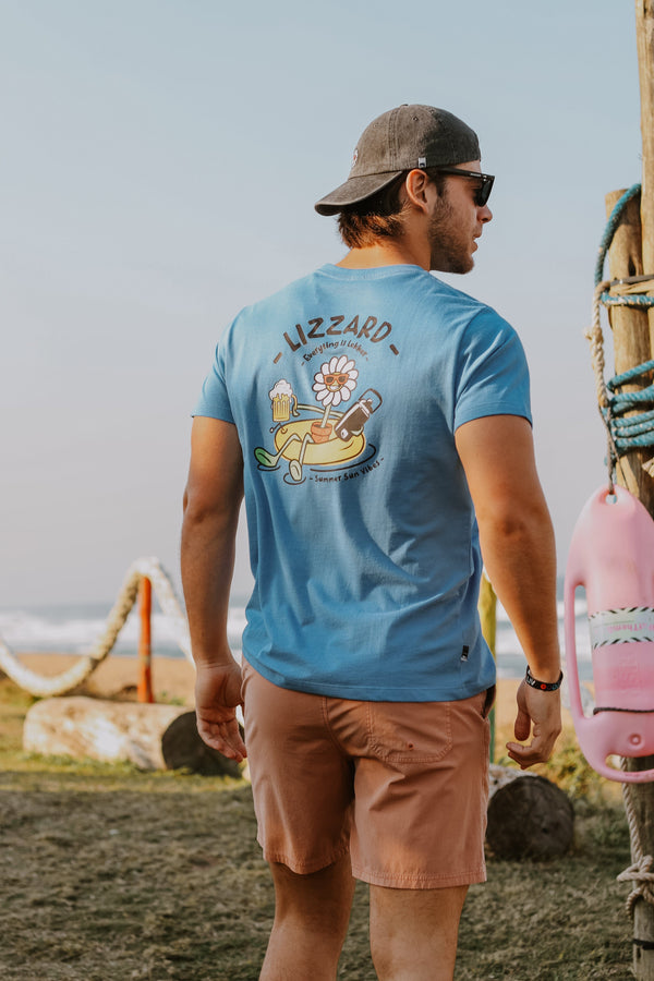 Jaziel - Mens S/S Tee Lizzard apparel Blue / XS