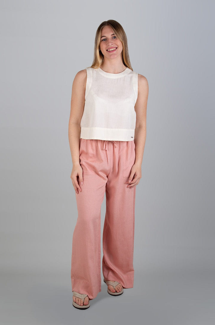 Jeanny - Ladies Styled Vest Lizzard apparel Ecru / S