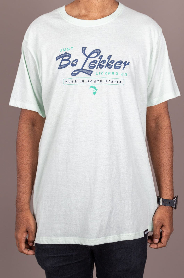 Just Be - Mens S/S Tee Lizzard apparel Milky Green / XS