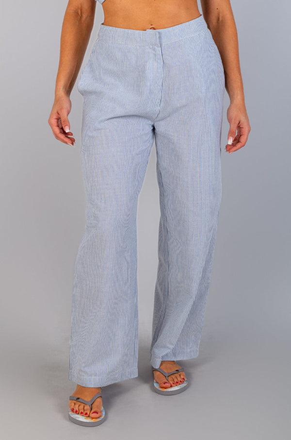 Kahmia - Ladies Elasticated Pant Lizzard apparel Blue Stripe / S