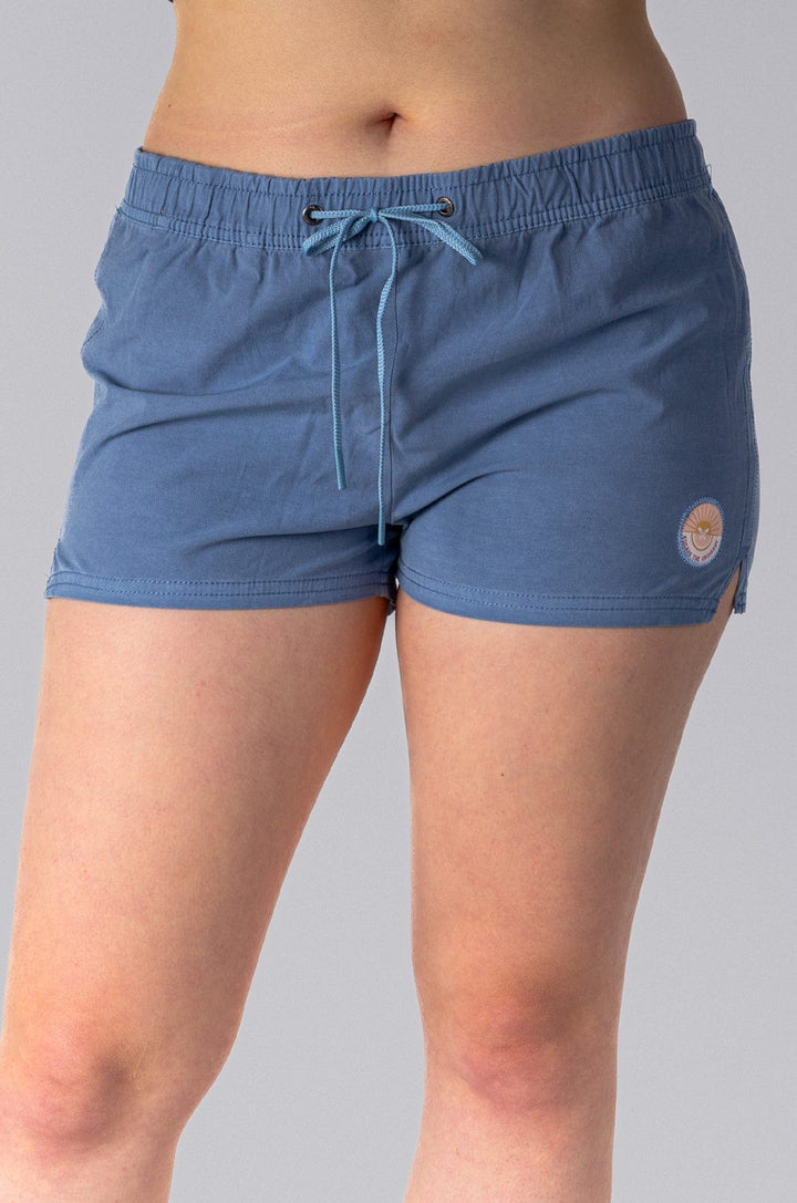 Katy 22 - Ladies Elasticated Boardshort Lizzard apparel Blue Fog / XS
