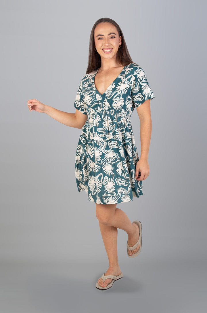 Kerryn - Ladies Styled Dress Lizzard apparel Teal Resort / XS