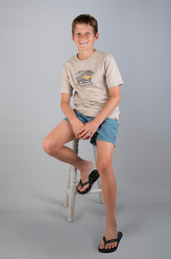 Khylo - Teen Boys S/S Tee Lizzard apparel Plaza Taupe / 6/7