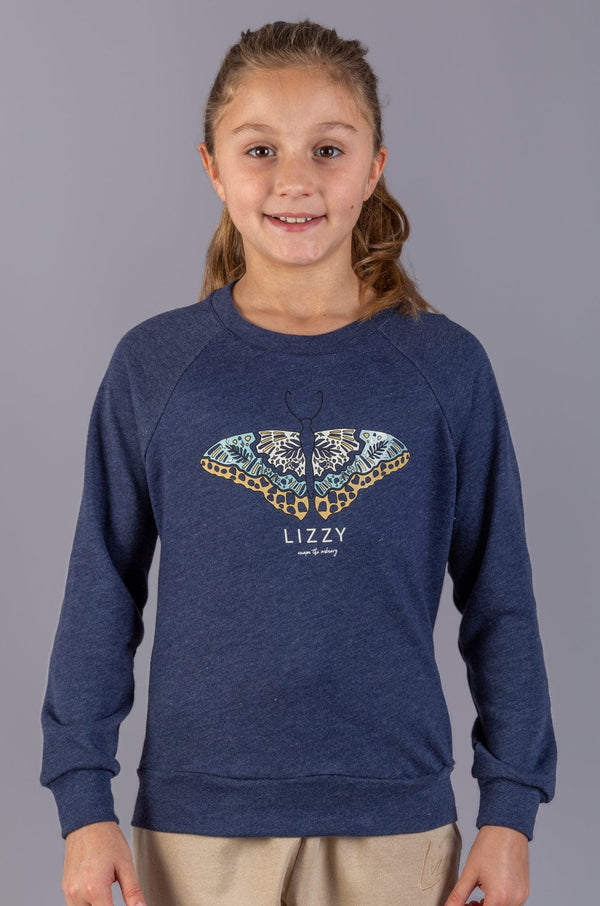 Kimberlite - Teen Girls L/S Crew Neck Lizzard apparel Navy / 6/7