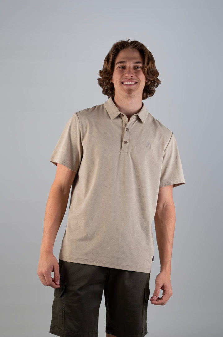 Kye - Mens S/S Polo Lizzard apparel Plaza Taupe / S