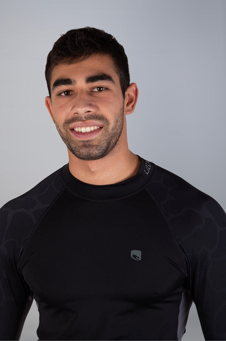 Larctio - Mens L/S Rashie Lizzard swimwear lycra