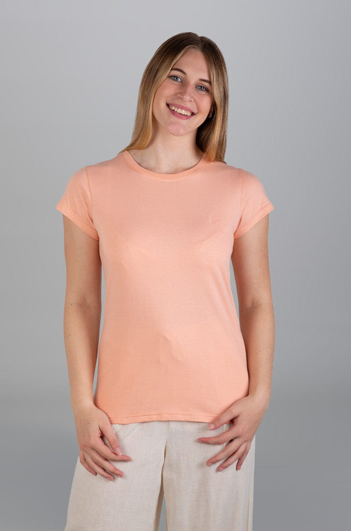 Leesha  - Ladies Cap Slv Tee Lizzard apparel Coral Pink / S
