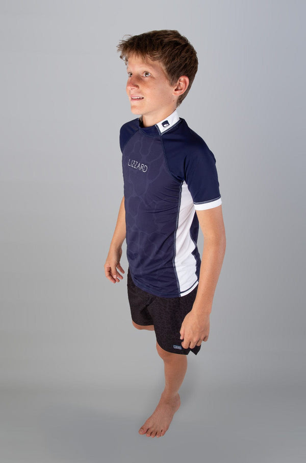 Lemno -  Teen Boys S/S Rashie Lizzard swimwear lycra