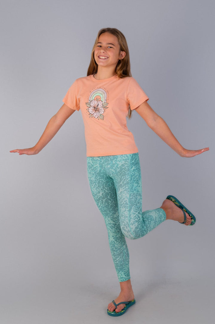 Lenker - Teen Girls Long Legging Lizzard swimwear lycra Sorbet Safari / 6/7