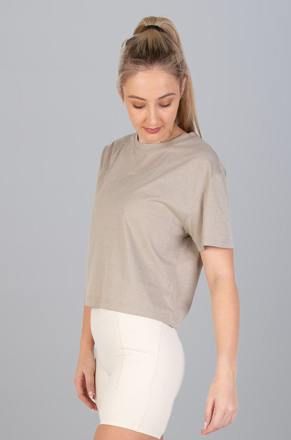 Madden - Ladies Athletic S/S Tee Lizzard apparel Stone / XS