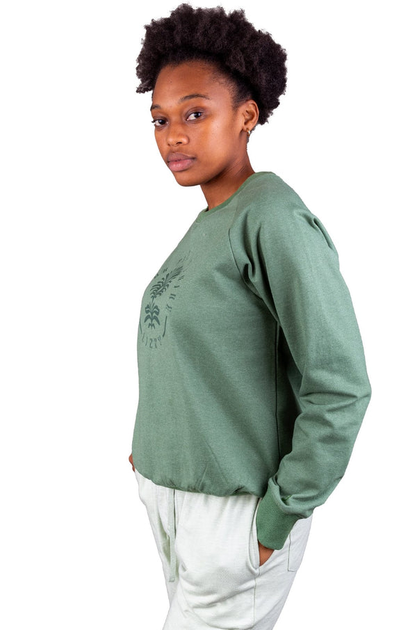 Madeira - Ladies L/S Crew Neck Lizzard apparel Sea Spray Green / XS