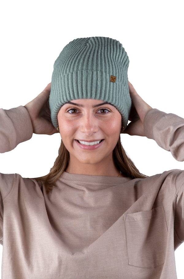 Magnesia- Ladies Beanie Lizzard accessories Sage Green / One Size